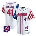 tores A.Diamondbacks #41 Carlos Santana Player White Independence Day Vapor Premier Limited Stitched Jersey