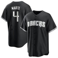 tores A.Diamondbacks #4 Ketel Marte Player Black Pointed collar Replica Game Stitched Jerseys