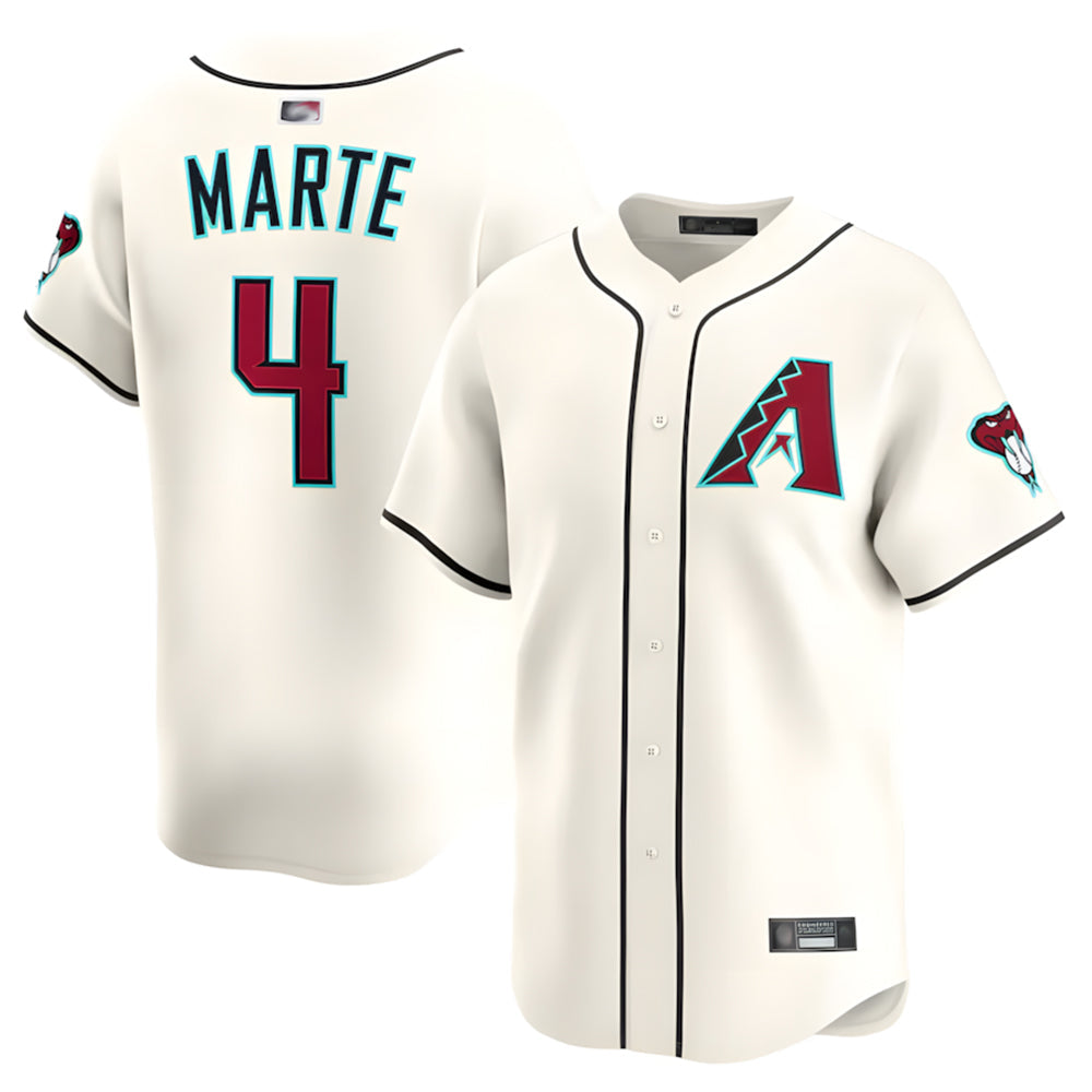tores A.Diamondbacks #4 Ketel Marte Player Cream Limited Stitched Jerseys