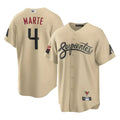 tores A.Diamondbacks #4 Ketel Marte Player Gold City Connect Stitched Jerseys