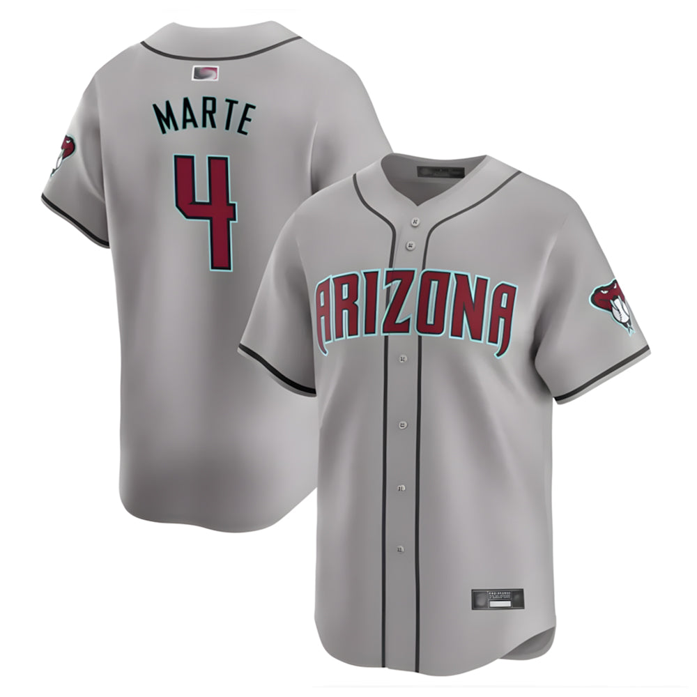 tores A.Diamondbacks #4 Ketel Marte Player Gray Replica Game Stitched Jerseys