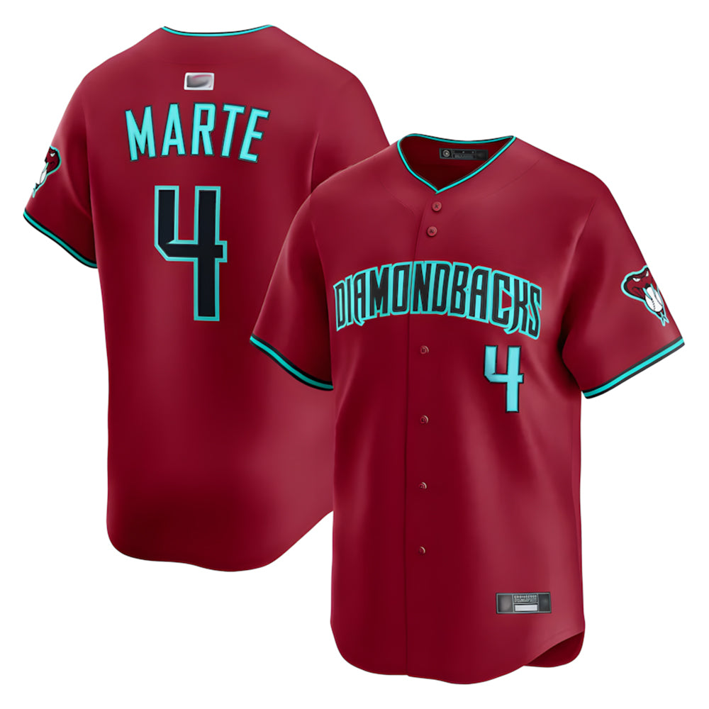 tores A.Diamondbacks #4 Ketel Marte Player Red Home Limited Stitched Jerseys
