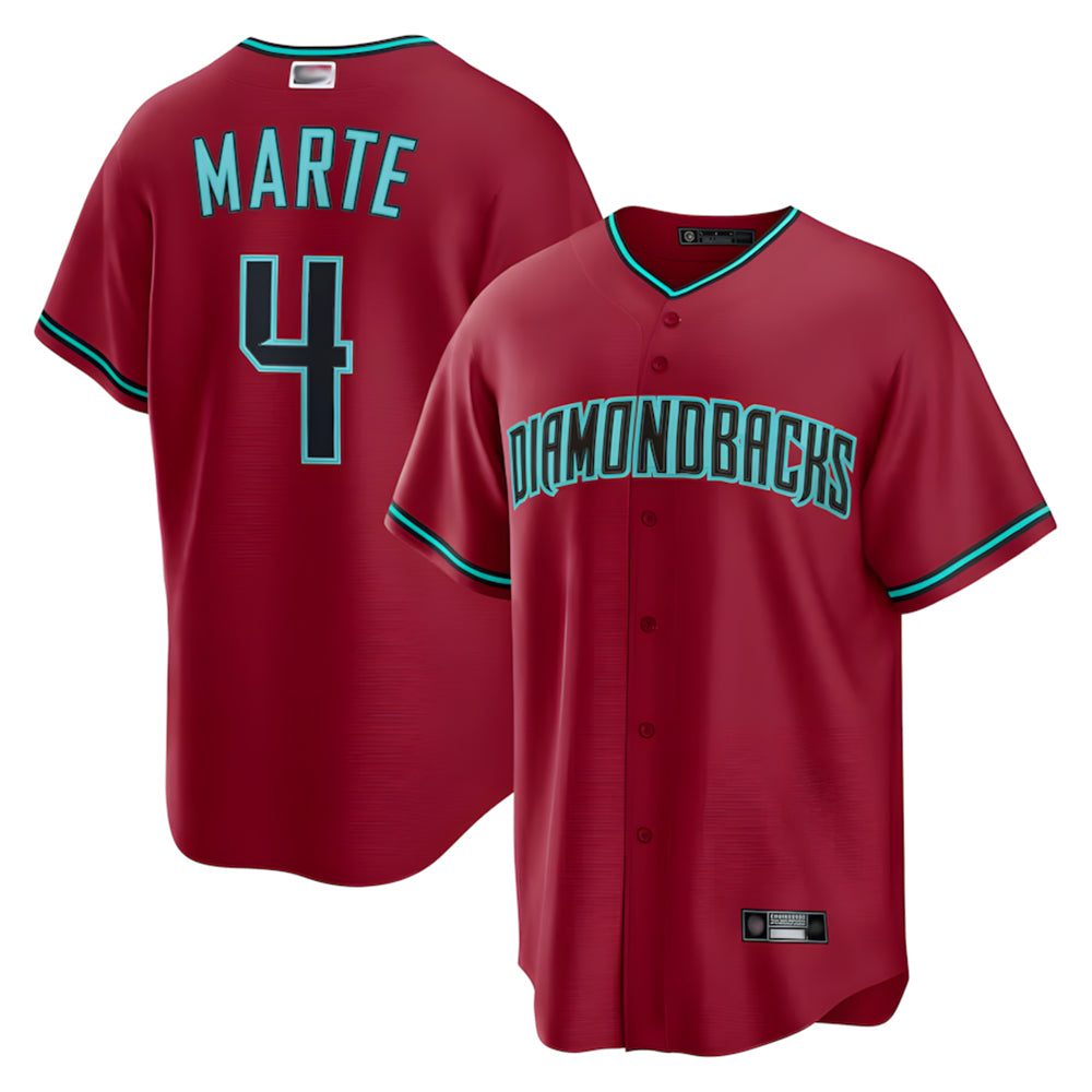 tores A.Diamondbacks #4 Ketel Marte Player Red Home Replica Stitched Jerseys
