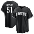 tores A.Diamondbacks #51 Randy Johnson Player Black White Replica Alternate Stitched Jerseys