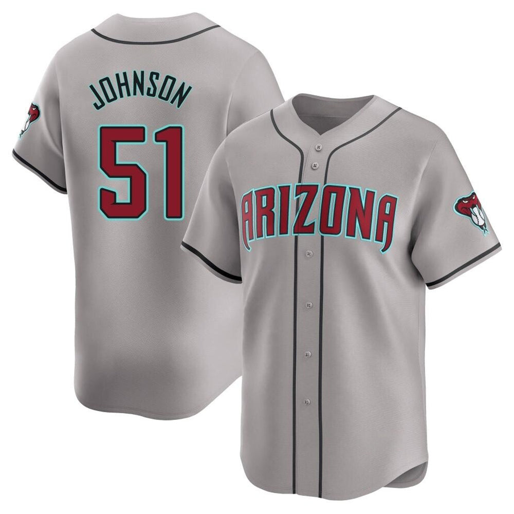 tores A.Diamondbacks #51 Randy Johnson Player Gray Limited Away Stitched Jerseys
