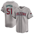 tores A.Diamondbacks #51 Randy Johnson Player Gray Limited Away Stitched Jerseys