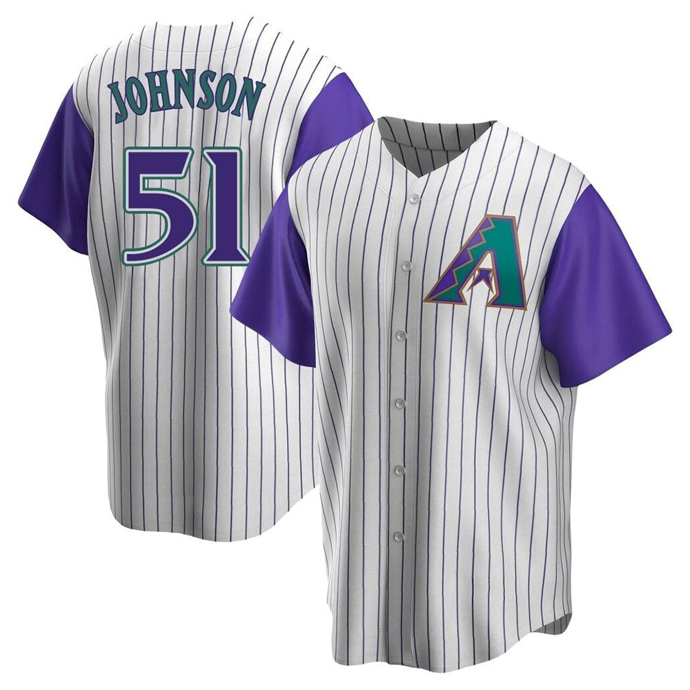 tores A.Diamondbacks #51 Randy Johnson Purple Replica Alternate Cooperstown Collection Stitched Jerseys
