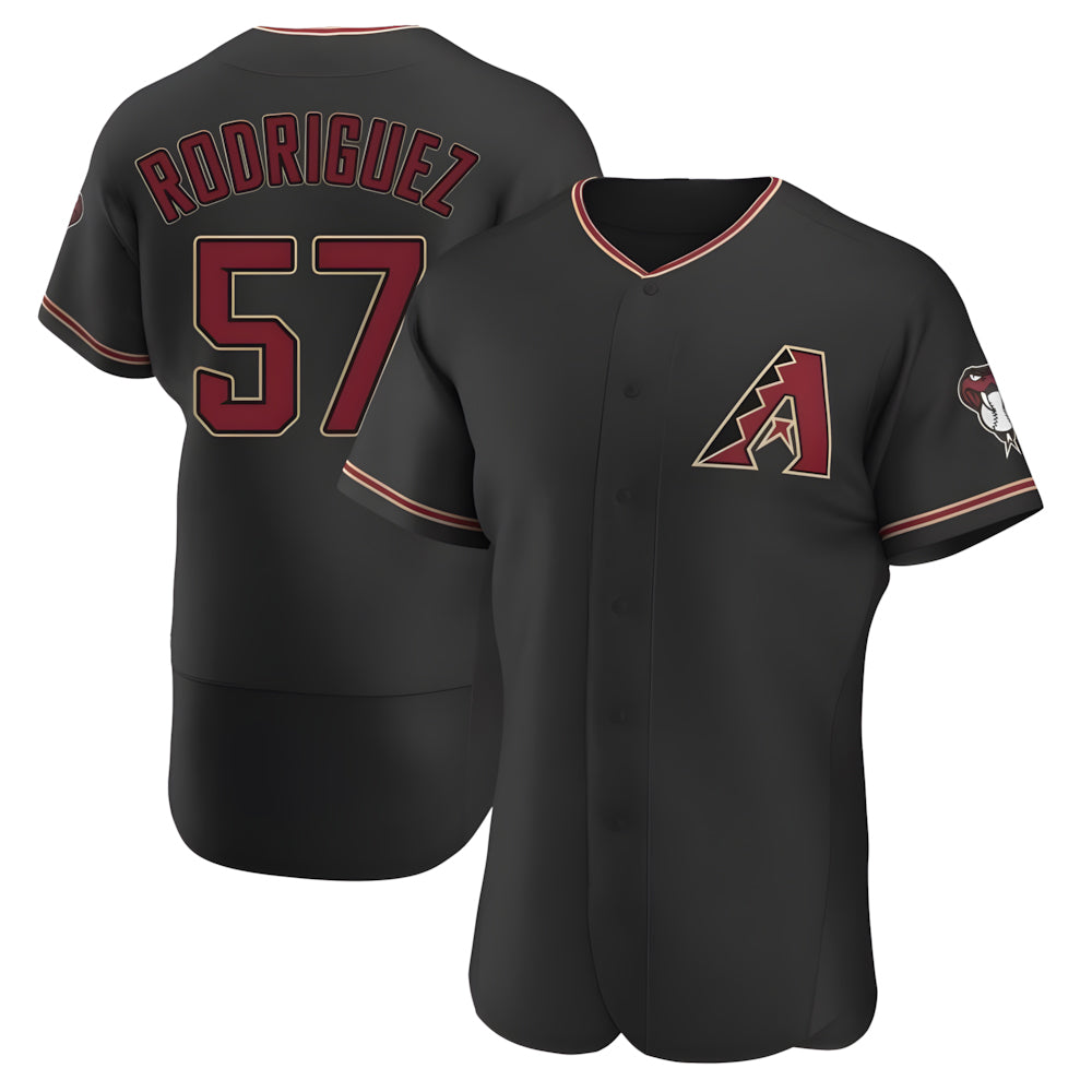 tores A.Diamondbacks #57 Eduardo Rodriguez Player Black Alternate Stitched Jersey
