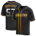 tores A.Diamondbacks #57 Eduardo Rodriguez Player Black Golden Replica Alternate Stitched Jersey