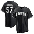tores A.Diamondbacks #57 Eduardo Rodriguez Player Black White Replica Alternate Stitched Jersey
