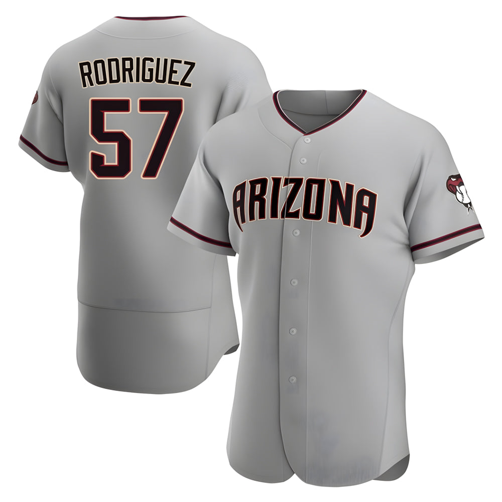 tores A.Diamondbacks #57 Eduardo Rodriguez Player Gray Road Stitched Jersey