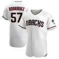 tores A.Diamondbacks #57 Eduardo Rodriguez Player White Crimson Home Stitched Jersey