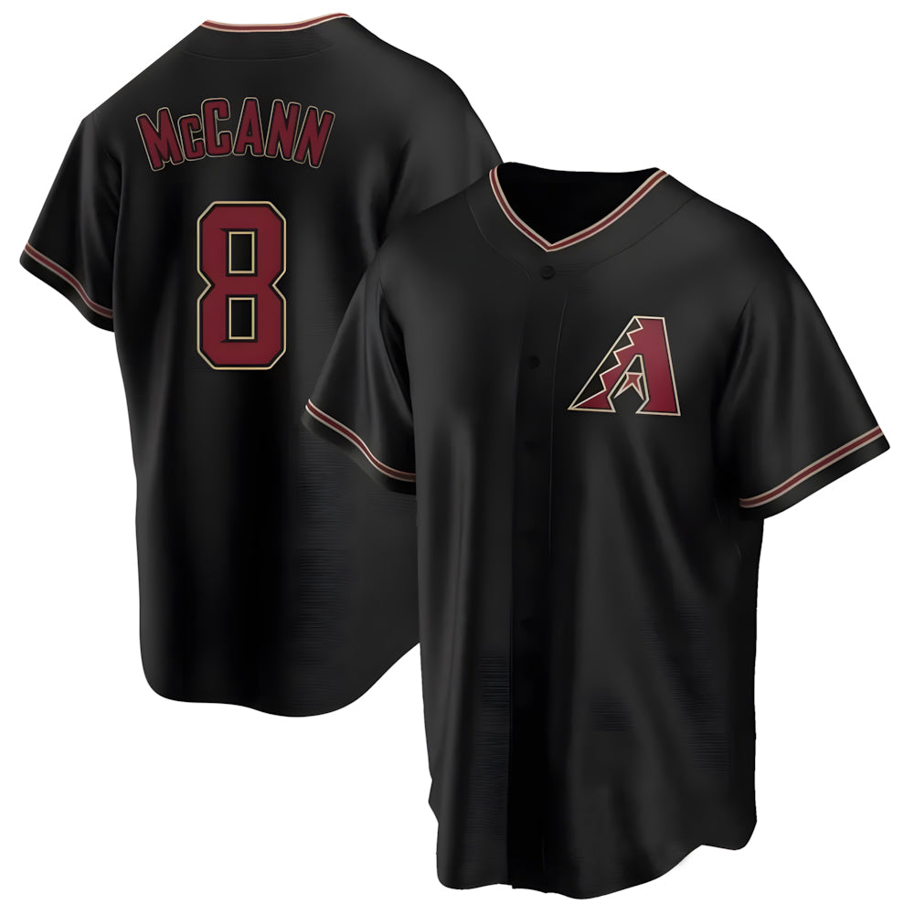 tores A.Diamondbacks #8 James McCann Player Black Replica Alternate Stitched Jersey