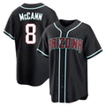 tores A.Diamondbacks #8 James McCann Player Black Replica Fashion Out Stitched Jersey