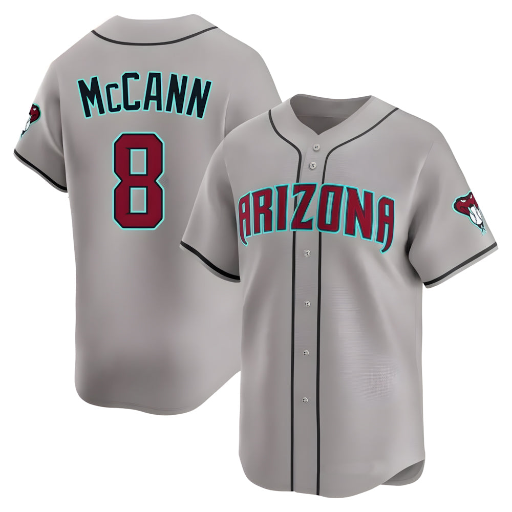 tores A.Diamondbacks #8 James McCann Player Gray Limited Alternate Stitched Jersey