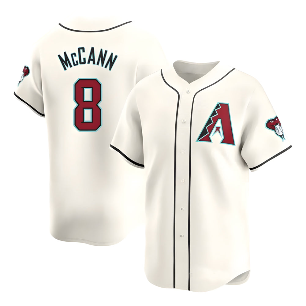 tores A.Diamondbacks #8 James McCann Player White Red Limited Home Stitched Jersey