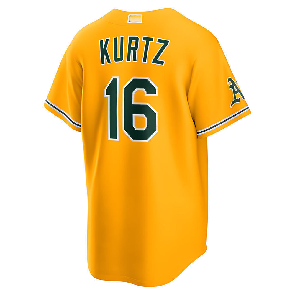 tores Athletics #16 Nick Kurtz Player Gold Alternate Stadium Stitched Jerseys