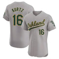 tores Athletics #16 Nick Kurtz Player Gray Elite Road Stitched Jerseys