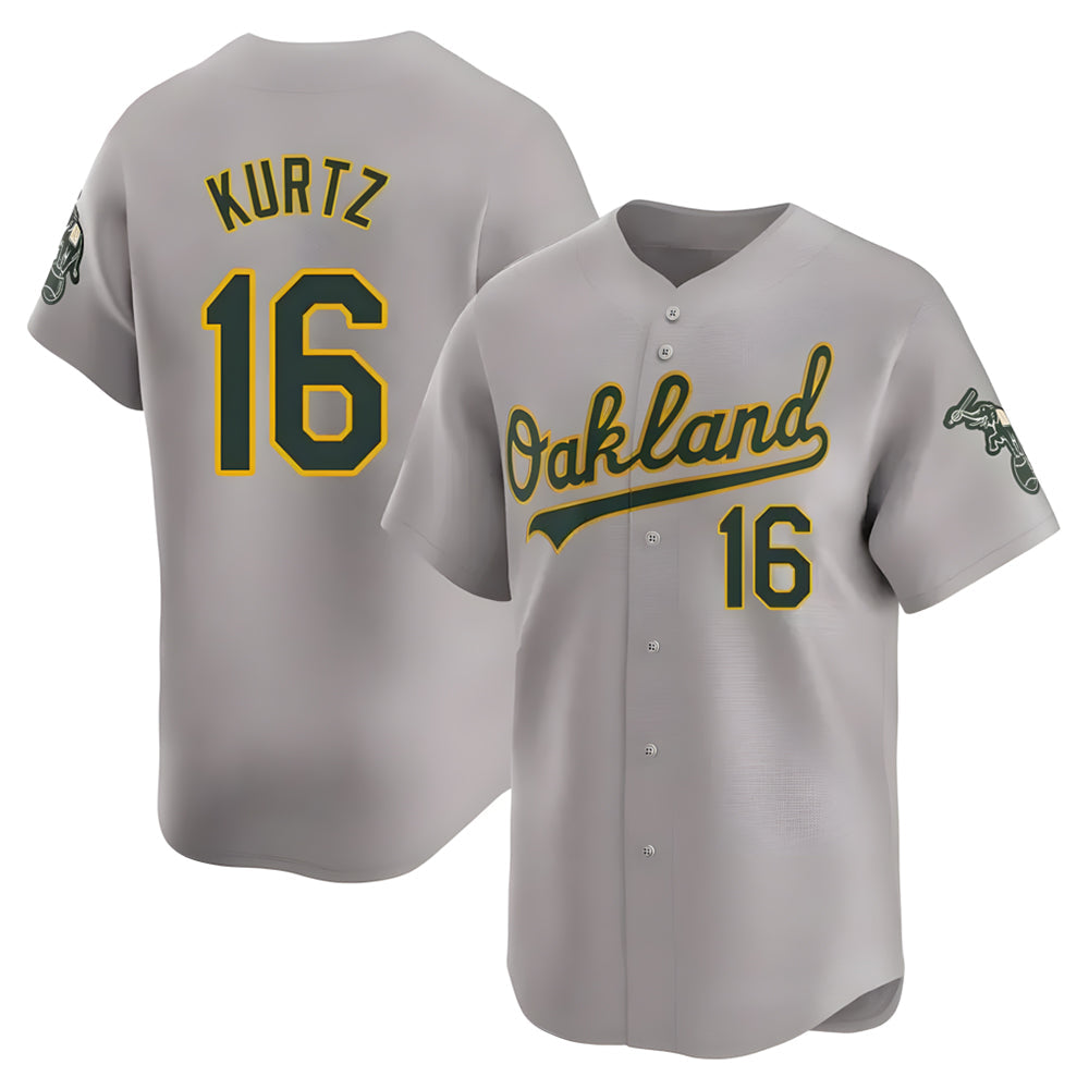 tores Athletics #16 Nick Kurtz Player Grey Home Limited Stitched Jerseys