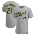 tores Athletics #21 Tyler Soderstrom Player Gray Authentic Road Stitched Jersey