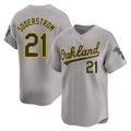 tores Athletics #21 Tyler Soderstrom Player Gray Limited Away Stitched Jersey