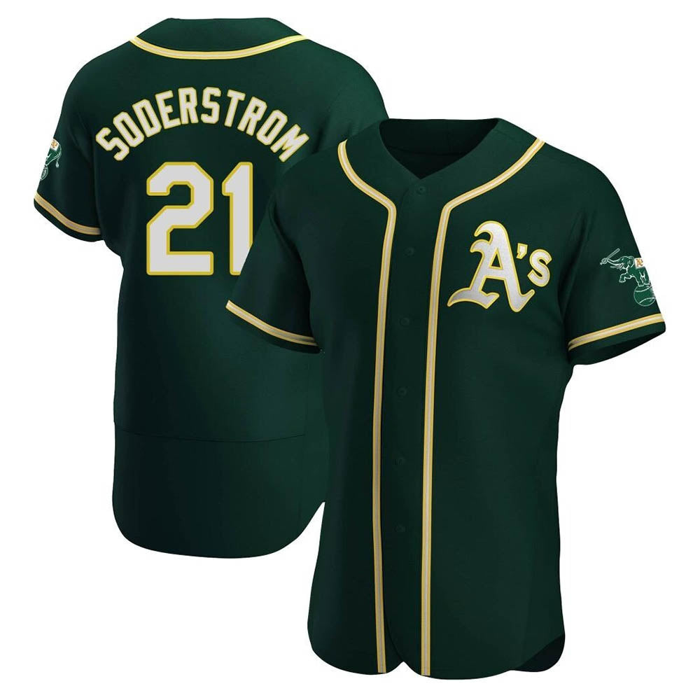 tores Athletics #21 Tyler Soderstrom Player Green Authentic Alternate Stitched Jersey