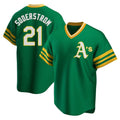 tores Athletics #21 Tyler Soderstrom Player Green Replica Cooperstown Collection Stitched Jersey