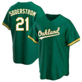 tores Athletics #21 Tyler Soderstrom Player Green Replica Kelly Alternate Stitched Jersey