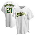 tores Athletics #21 Tyler Soderstrom Player White Replica Home Stitched Jersey
