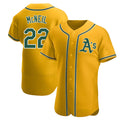 tores Athletics #22 Jeff McNeil player Gold Authentic Alternate Stitched Jersey