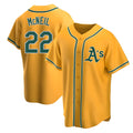 tores Athletics #22 Jeff McNeil player Gold Replica Alternate Stitched Jersey