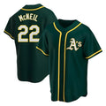 tores Athletics #22 Jeff McNeil player Green Replica Alternate Stitched Jersey