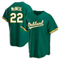 tores Athletics #22 Jeff McNeil player Green Replica Kelly Alternate Stitched Jersey