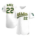 tores Athletics #22 Jeff McNeil player White Authentic Home Stitched Jersey