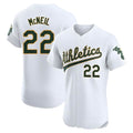 tores Athletics #22 Jeff McNeil player White Elite Home Stitched Jersey