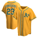 tores Athletics #23 Shea Langeliers Player Gold Replica Alternate Stitched Jersey