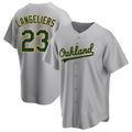 tores Athletics #23 Shea Langeliers Player Gray Replica Road Stitched Jerseys