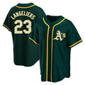 tores Athletics #23 Shea Langeliers Player Green Replica Alternate Stitched Jerseys