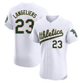tores Athletics #23 Shea Langeliers Player White Elite Home Stitched Jersey