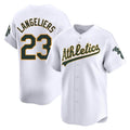 tores Athletics #23 Shea Langeliers Player White Limited Home Stitched Jersey