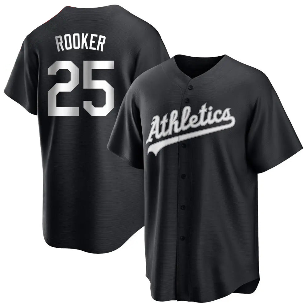 tores Athletics #25 Brent Rooker Black Replica Game Personalized Jerseys