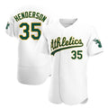 tores Athletics #35 Rickey Henderson Player White Authentic Home Stitched Jersey