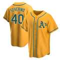 tores Athletics #40 Luis Severino player Gold Replica Alternate Stitched Jersey