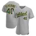 tores Athletics #40 Luis Severino player Gray Authentic Road Stitched Jersey