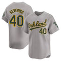 tores Athletics #40 Luis Severino player Gray Limited Away Stitched Jersey