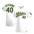tores Athletics #40 Luis Severino player White Authentic Home Stitched Jersey