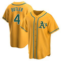tores Athletics #4 Lawrence Butler player Gold Replica Alternate Stitched Jersey