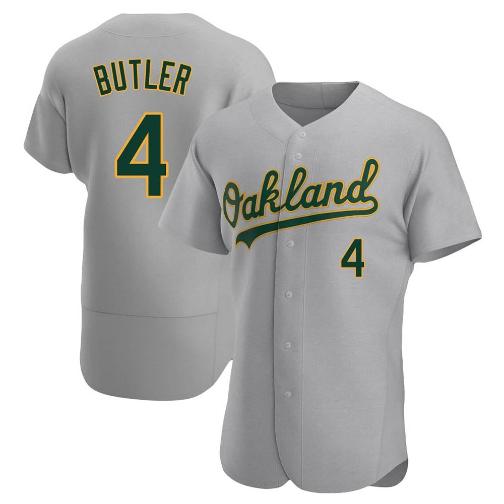 tores Athletics #4 Lawrence Butler player Gray Authentic Road Stitched Jersey