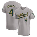 tores Athletics #4 Lawrence Butler player Gray Elite Road Stitched Jersey