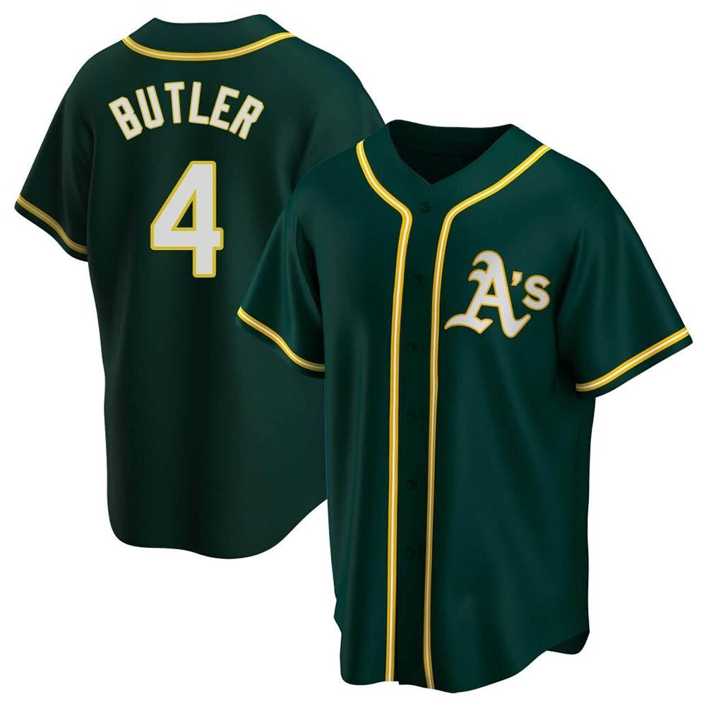 tores Athletics #4 Lawrence Butler player Green Replica Alternate Stitched Jersey